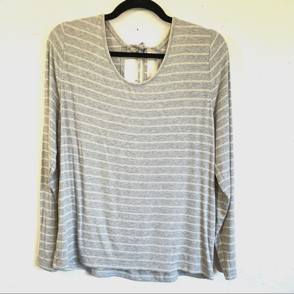 Eberjey Logan The Open Back Oversized Striped Top - Picture 1 of 6